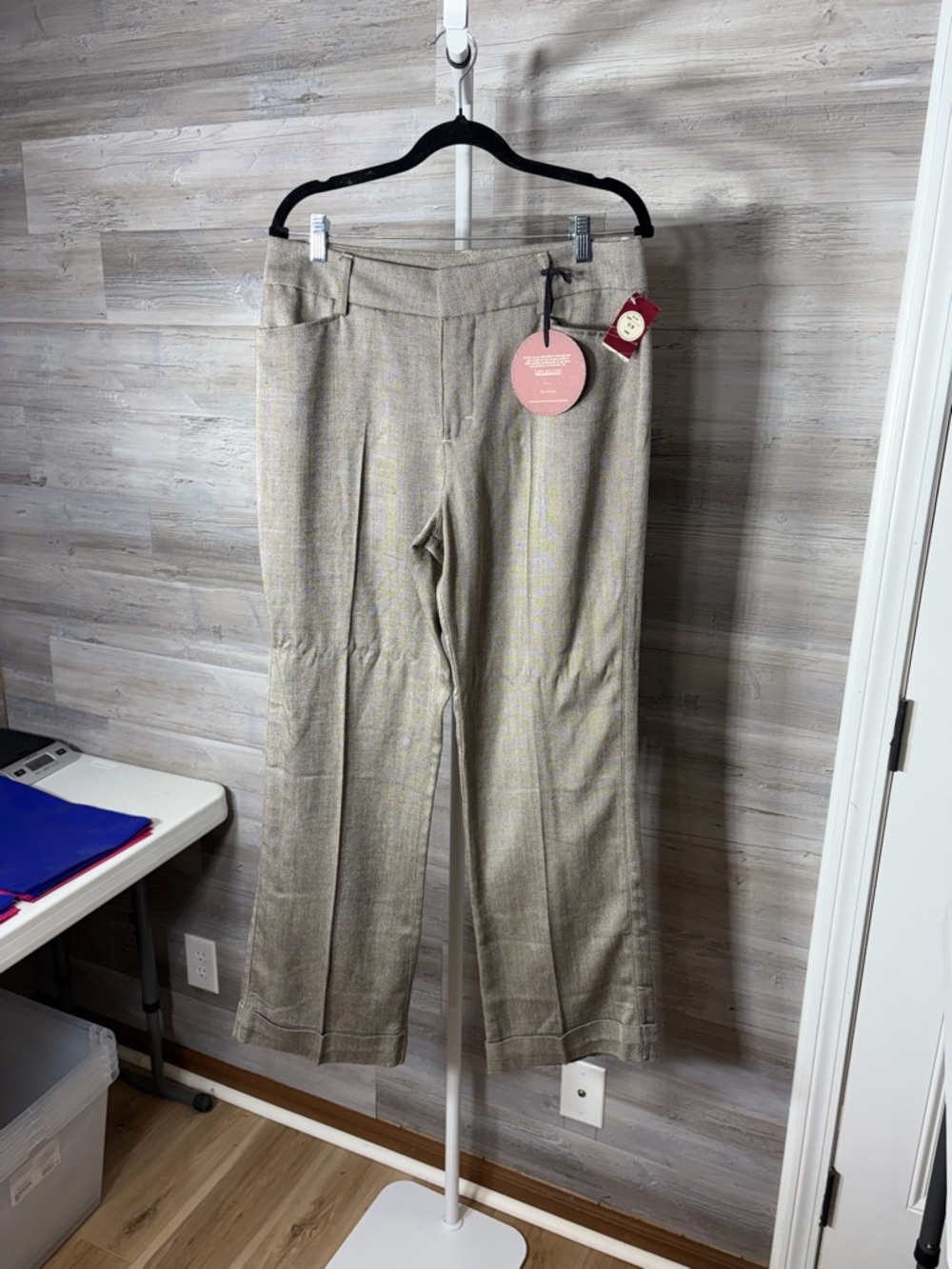 Lee Light Taupe Plaid Dress Trousers 1871